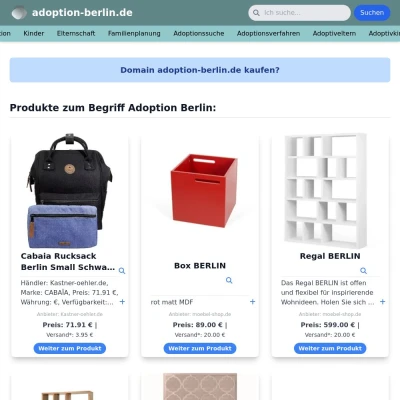 Screenshot adoption-berlin.de