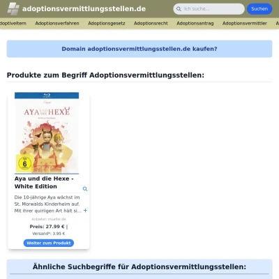 Screenshot adoptionsvermittlungsstellen.de