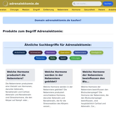 Screenshot adrenalektomie.de