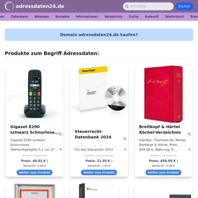 Screenshot adressdaten24.de