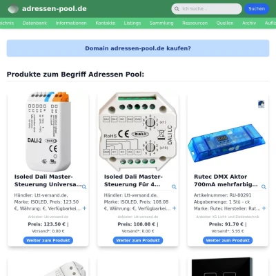 Screenshot adressen-pool.de