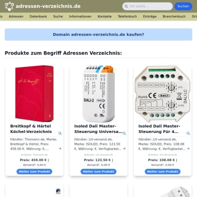 Screenshot adressen-verzeichnis.de