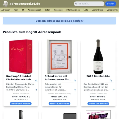 Screenshot adressenpool24.de