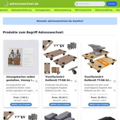 Screenshot adresswechsel.de