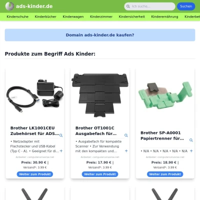 Screenshot ads-kinder.de