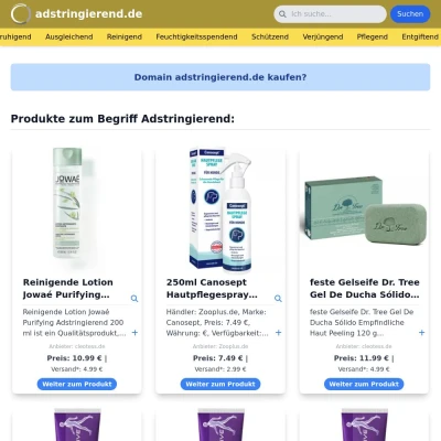 Screenshot adstringierend.de