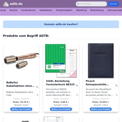Screenshot adtb.de
