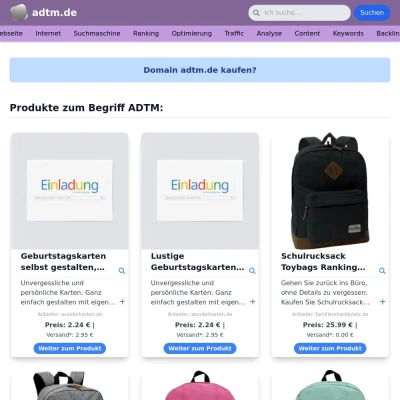 Screenshot adtm.de