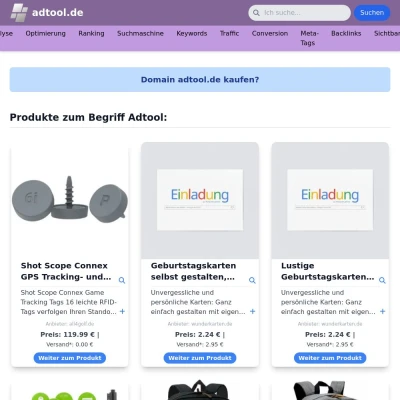 Screenshot adtool.de