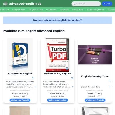 Screenshot advanced-english.de