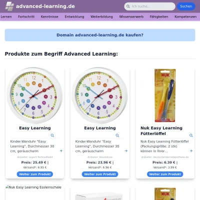 Screenshot advanced-learning.de