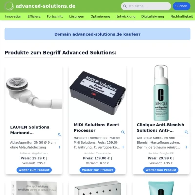 Screenshot advanced-solutions.de