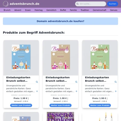 Screenshot adventsbrunch.de