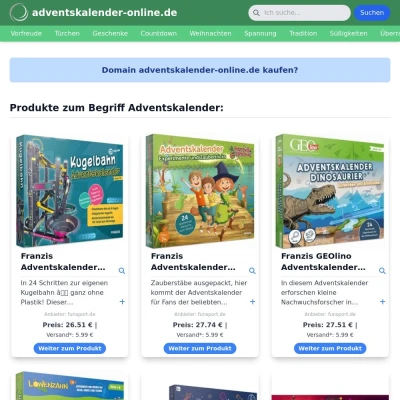Screenshot adventskalender-online.de