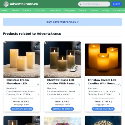 Screenshot adventskranz.eu