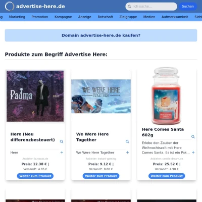 Screenshot advertise-here.de