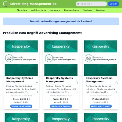 Screenshot advertising-management.de