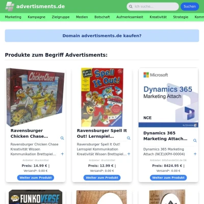 Screenshot advertisments.de