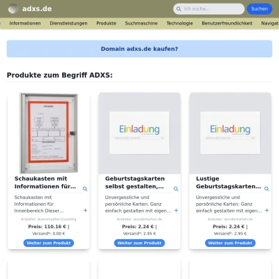 Screenshot adxs.de