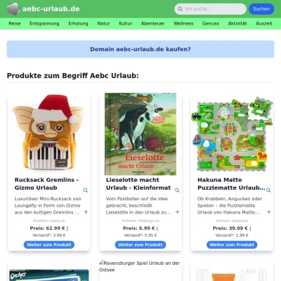 Screenshot aebc-urlaub.de
