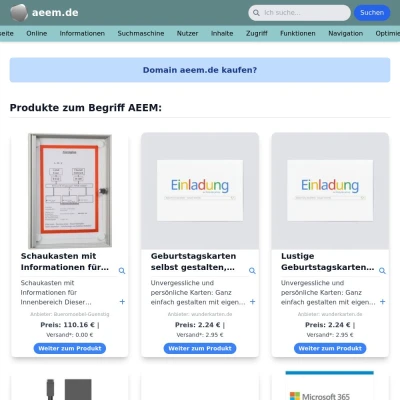 Screenshot aeem.de