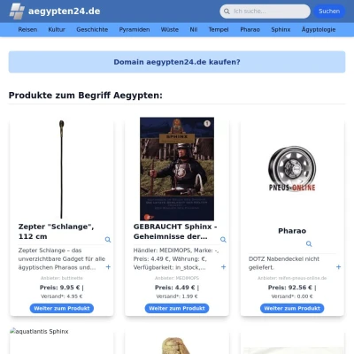 Screenshot aegypten24.de