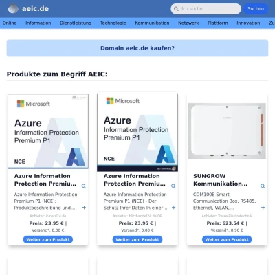 Screenshot aeic.de