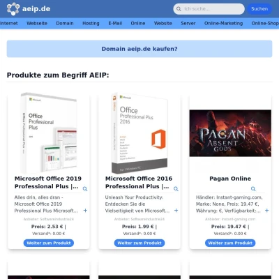 Screenshot aeip.de