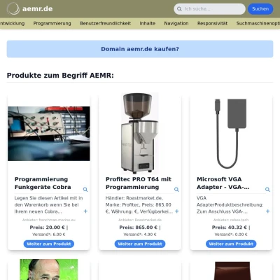 Screenshot aemr.de