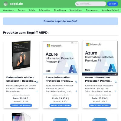 Screenshot aepd.de