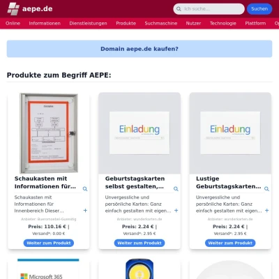 Screenshot aepe.de