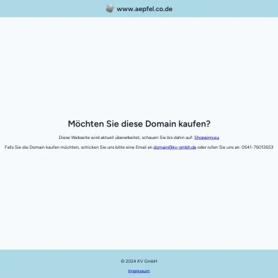 Screenshot aepfel.co.de