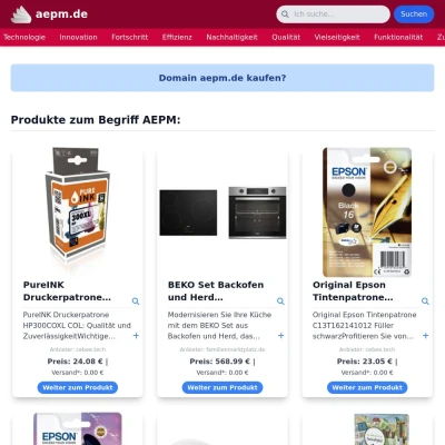 Screenshot aepm.de