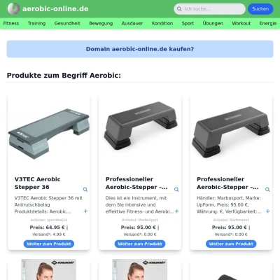 Screenshot aerobic-online.de