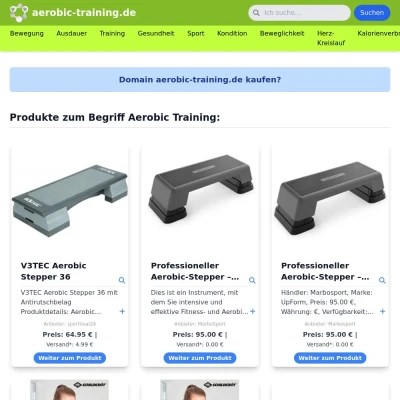 Screenshot aerobic-training.de