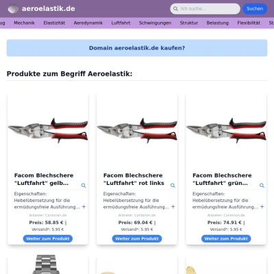 Screenshot aeroelastik.de