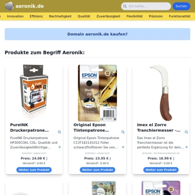 Screenshot aeronik.de