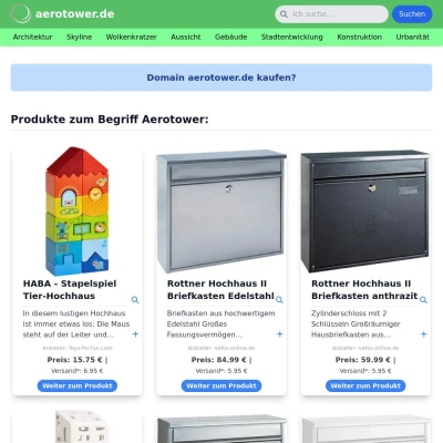 Screenshot aerotower.de