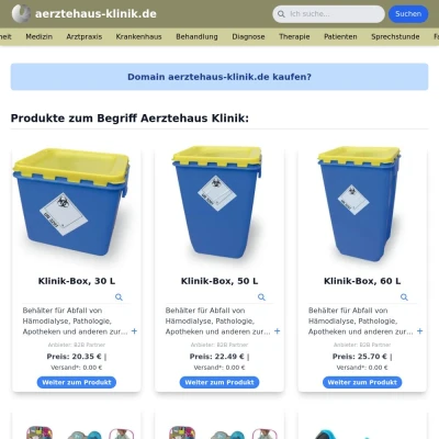 Screenshot aerztehaus-klinik.de
