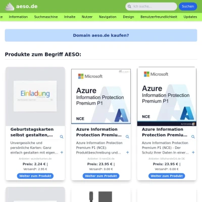 Screenshot aeso.de