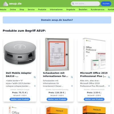 Screenshot aeup.de