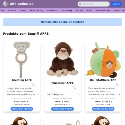 Screenshot affe-online.de