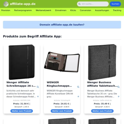 Screenshot affiliate-app.de