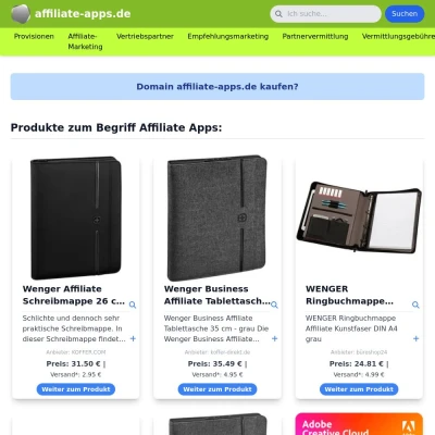 Screenshot affiliate-apps.de