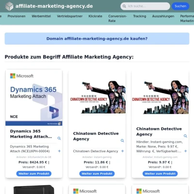 Screenshot affiliate-marketing-agency.de