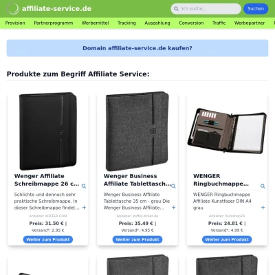 Screenshot affiliate-service.de