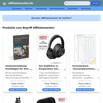 Screenshot affiliatemarket.de