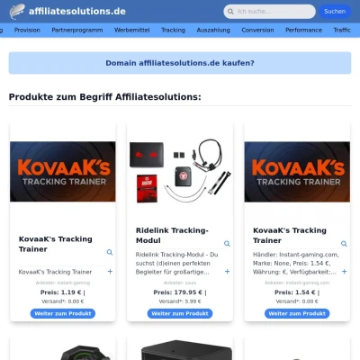 Screenshot affiliatesolutions.de