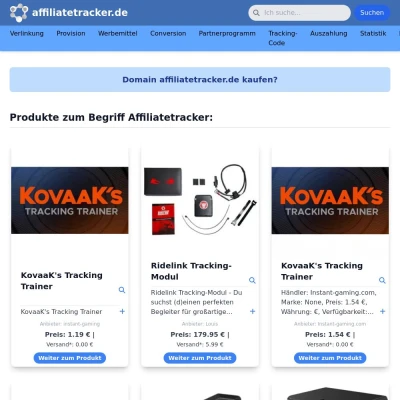 Screenshot affiliatetracker.de