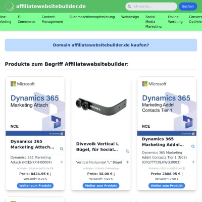 Screenshot affiliatewebsitebuilder.de